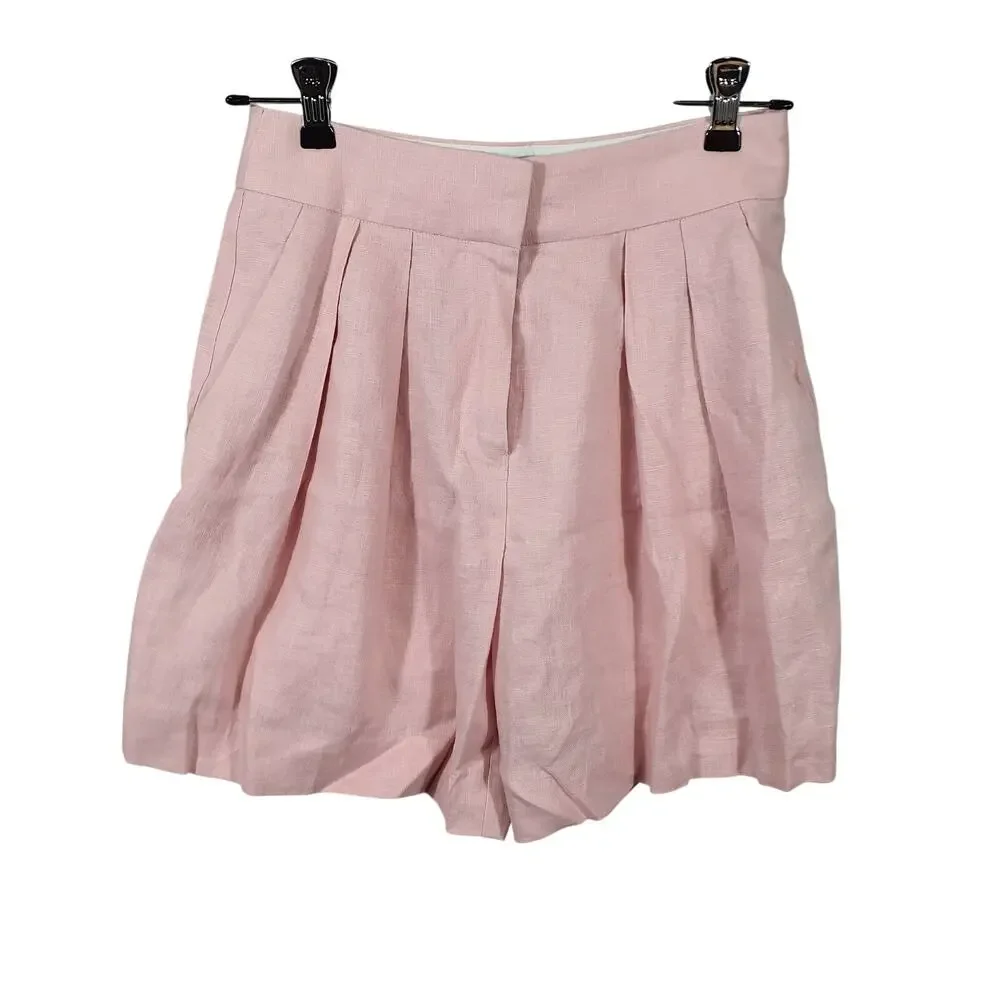 L'Academie Pleated Pink Carinne Size XXS Shorts